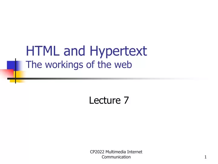 html and hypertext the workings of the web