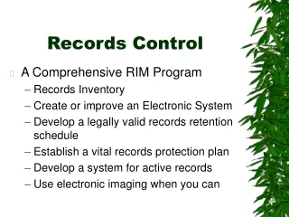 Records Control