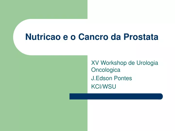 nutricao e o cancro da prostata