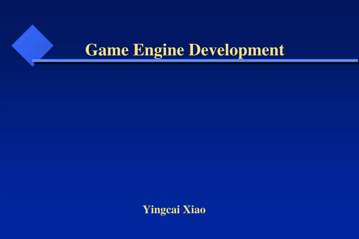 game engine development