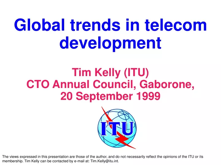 global trends in telecom development tim kelly