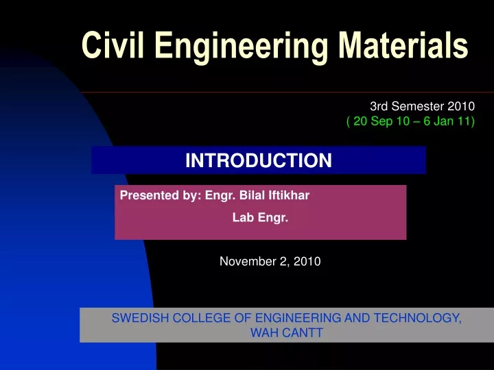 civil engineering materials