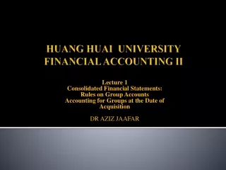 HUANG HUAI  UNIVERSITY FINANCIAL ACCOUNTING II