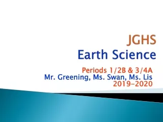JGHS Earth Science