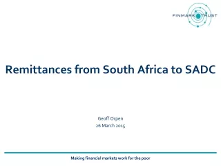 Remittances from South Africa to SADC