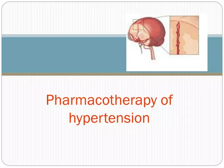 pharmacotherapy of hypertension