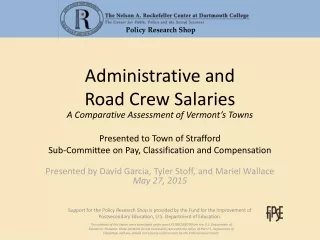 Administrative and Road Crew Salaries