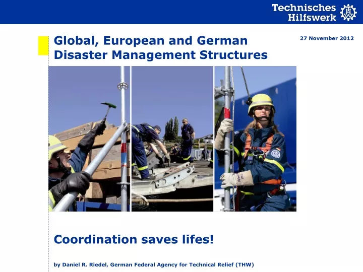 global european and german disaster management structures