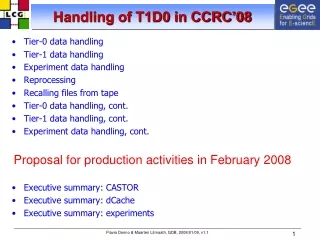Handling of T1D0 in CCRC’08