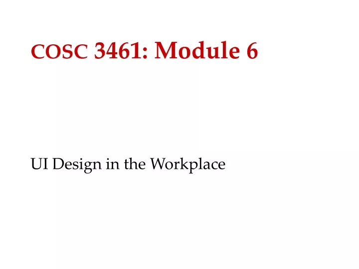 cosc 3461 module 6