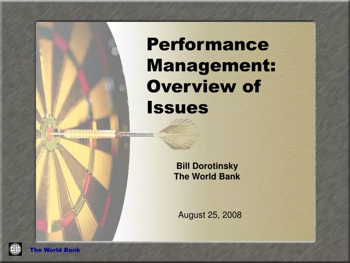 performance management overview of issues