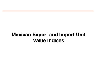 Mexican Export and Import Unit Value Indices