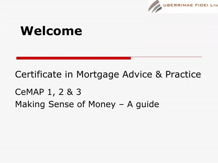 certificate in mortgage advice practice cemap 1 2 3 making sense of money a guide