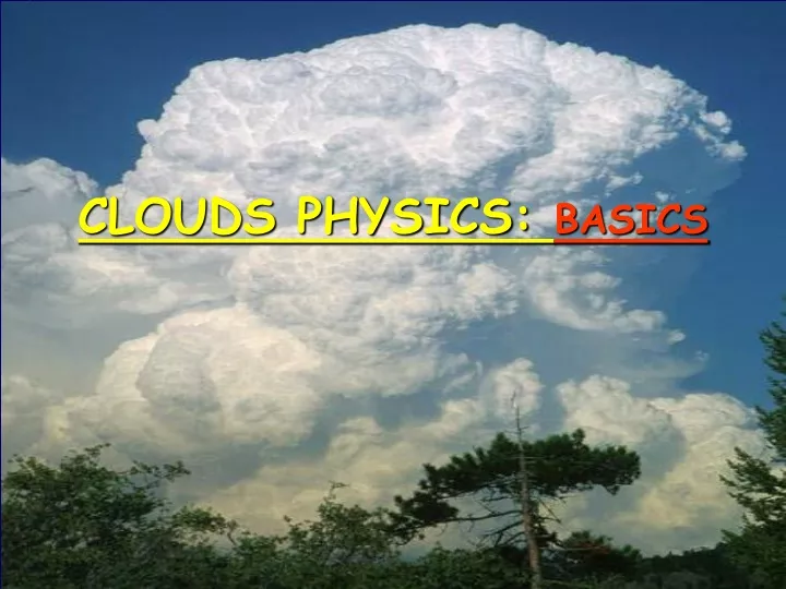 clouds physics basics