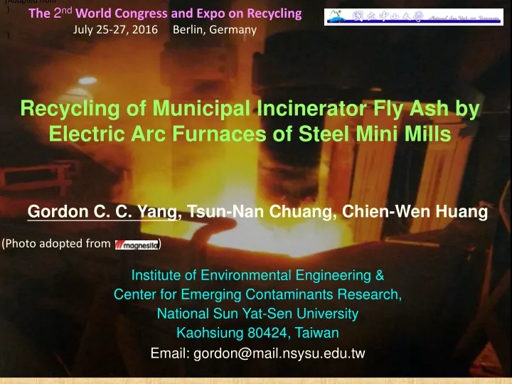 recycling of municipal incinerator fly ash by electric arc furnaces of steel mini mills
