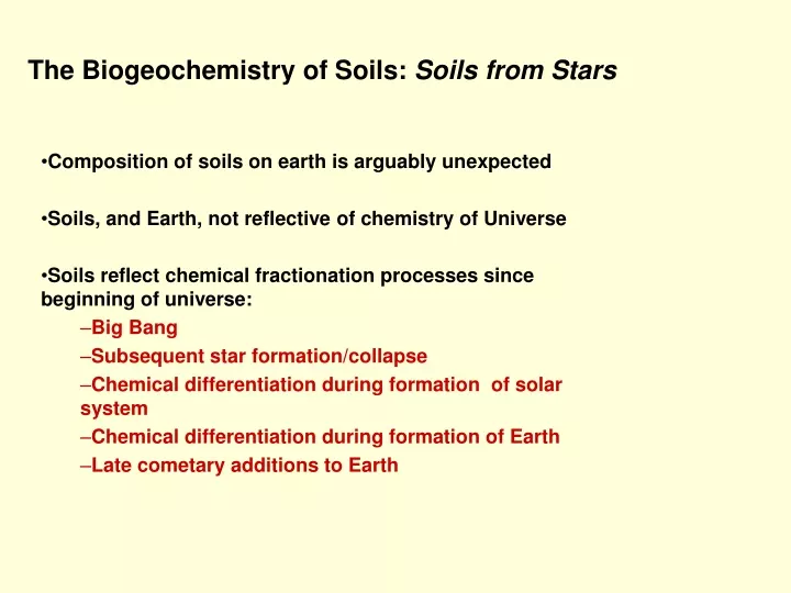 the biogeochemistry of soils soils from stars