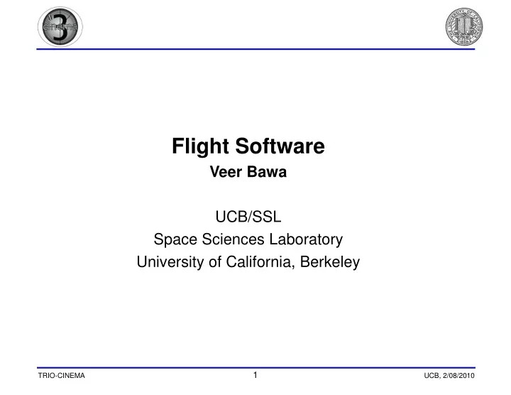 flight software veer bawa ucb ssl space sciences