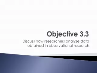 Objective 3.3