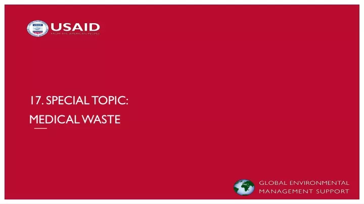 17 special topic medical waste