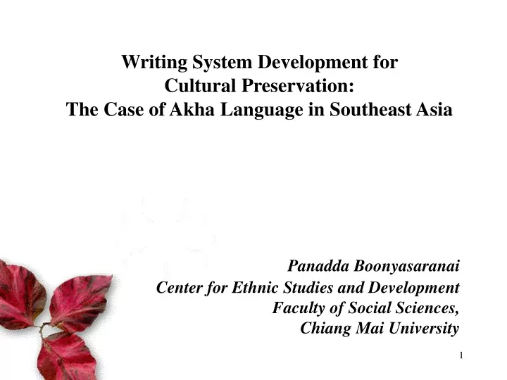 writing system development for cultural