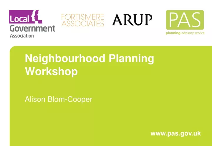 neighbourhood planning workshop