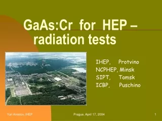 GaAs:Cr  for  HEP –      radiation tests