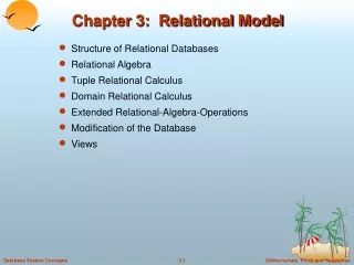Chapter 3:  Relational Model