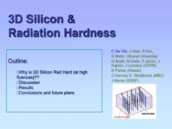 3d silicon radiation hardness