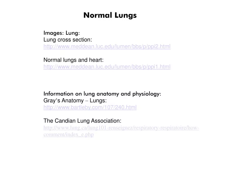 normal lungs