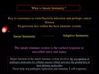 Key to resistance to virus/bacteria infection and perhaps cancer disease