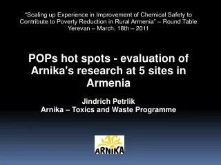 Obsolete pesticides hot spots  in  Armenia