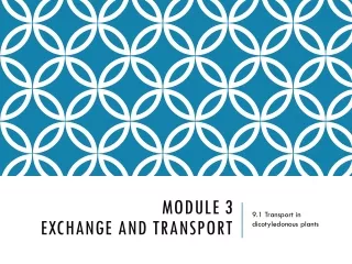 Module 3 Exchange and transport