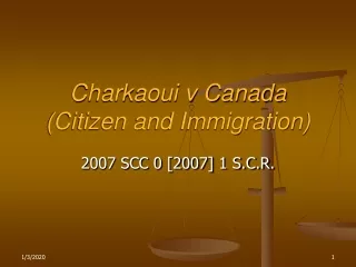 Charkaoui v Canada (Citizen and Immigration)