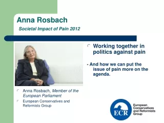 Anna Rosbach Societal Impact of Pain 2012
