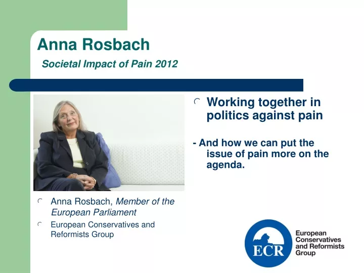 anna rosbach societal impact of pain 2012