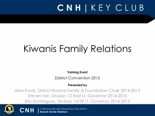 Kiwanis Family Relations