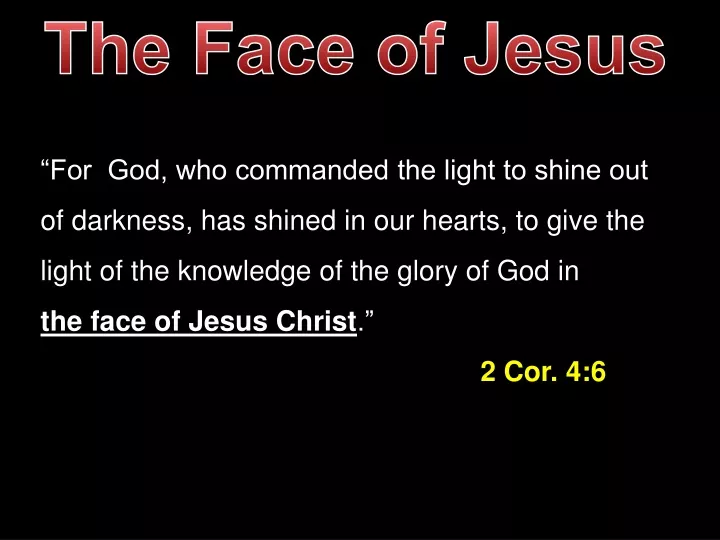 the face of jesus
