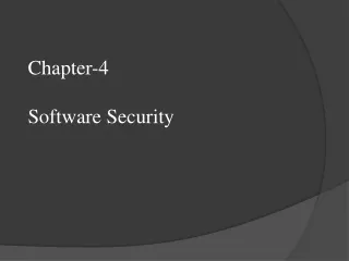Chapter-4 Software Security