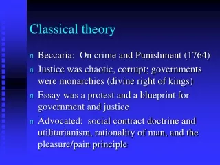 Classical theory