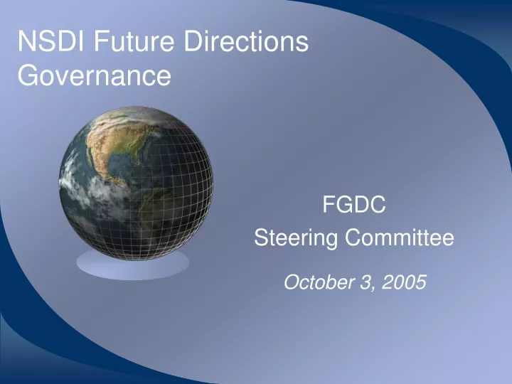 nsdi future directions governance