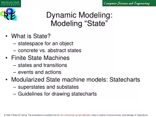 Dynamic Modeling: Modeling “State”