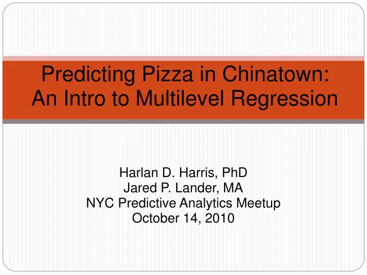 predicting pizza in chinatown an intro to multilevel regression