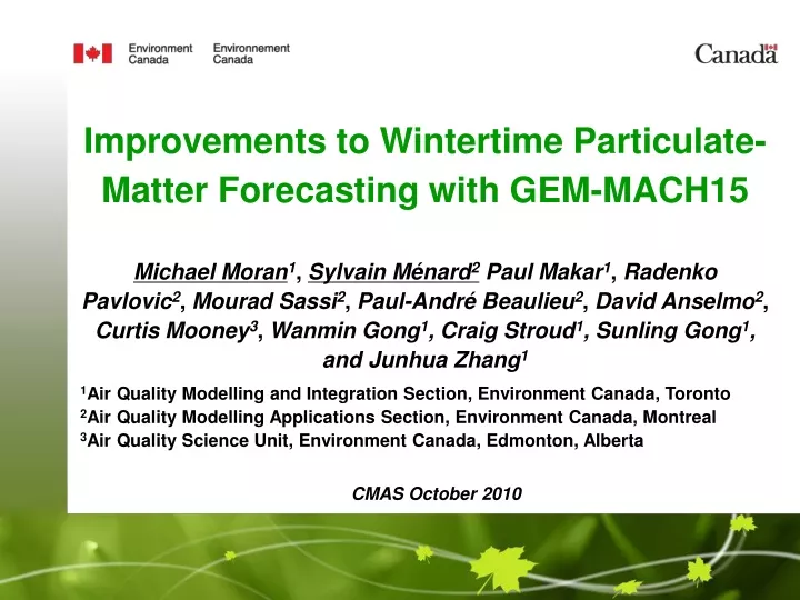 improvements to wintertime particulate matter