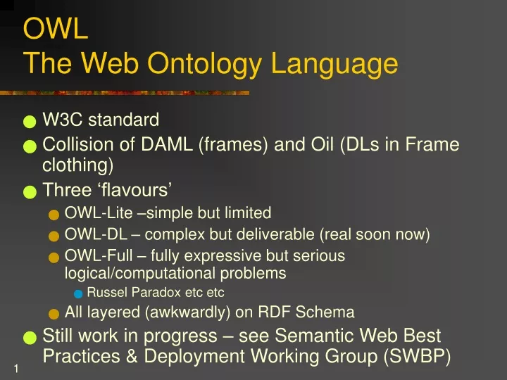 owl the web ontology language