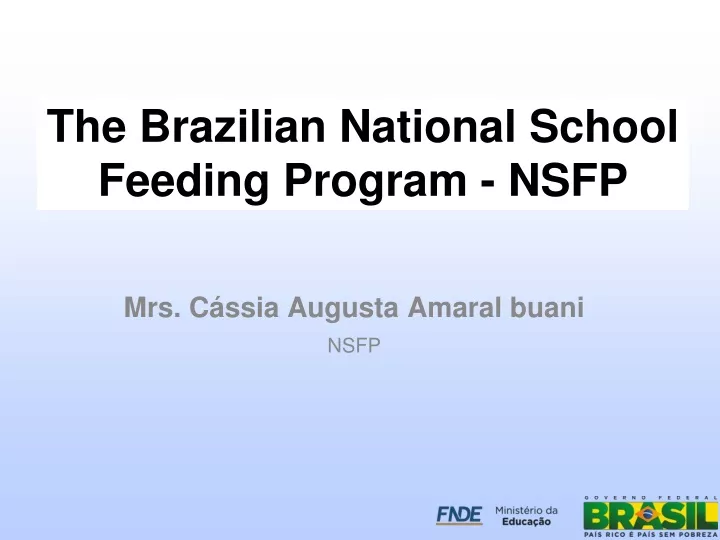 the brazilian national school feeding program nsfp