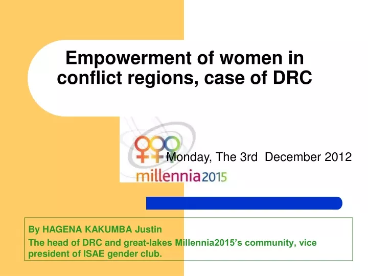 e mpowerment of women in conflict regions case of drc