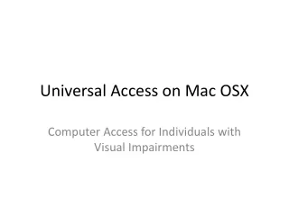 Universal Access on Mac OSX