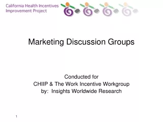 Marketing Discussion Groups