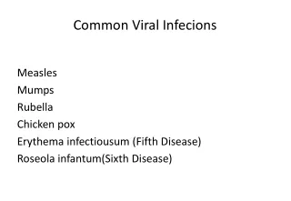 Common Viral Infecions