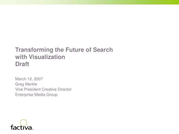 transforming the future of search with visualization draft